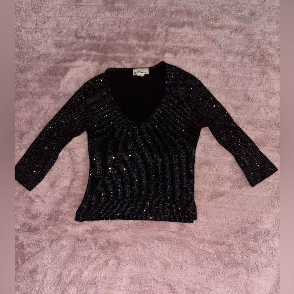 y2k woman’s medium sparkly top